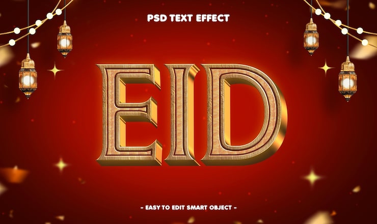 Gratis PSD eid redigerbar texteffekt