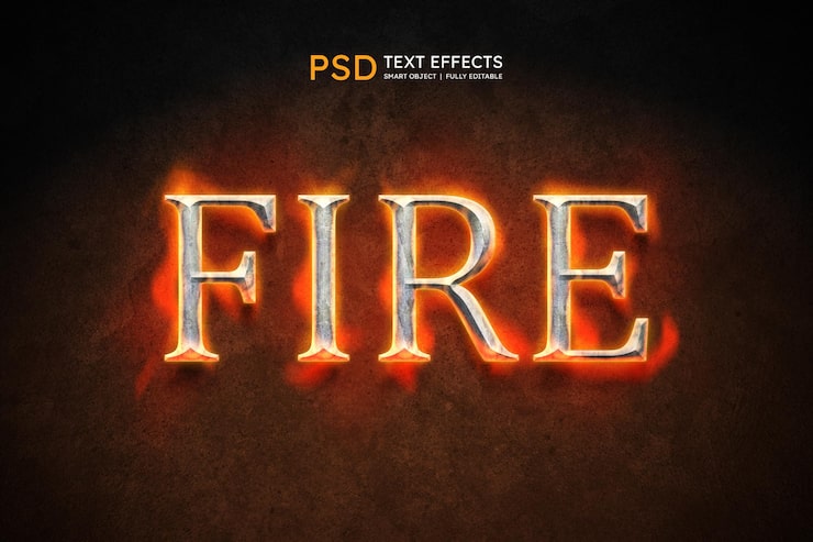 Gratis PSD eld texteffektstil