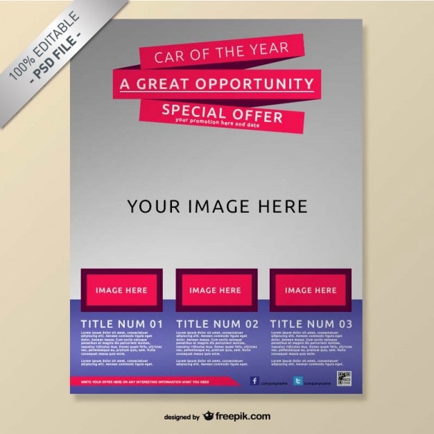 Gratis PSD elegant firmablad