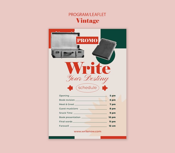 Gratis PSD eventplakat: skriv din skjebne