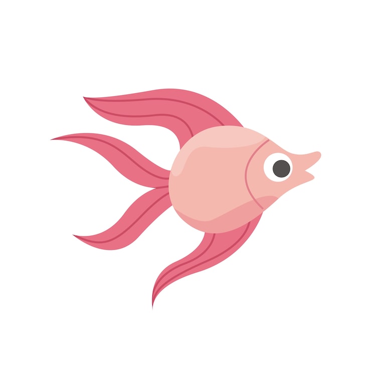Gratis PSD fargerik fiskeillustrasjon