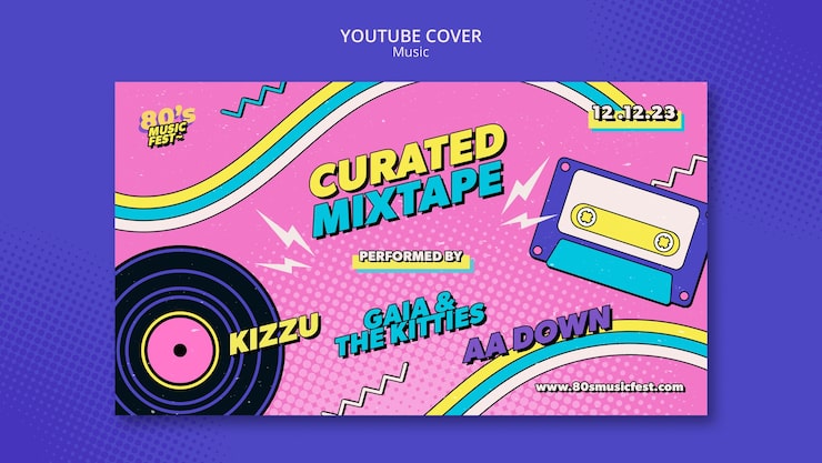 Gratis PSD flat design musikk mal