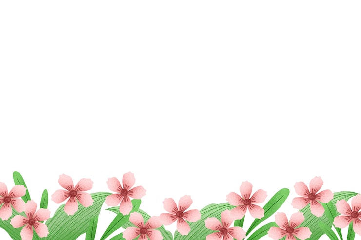 Gratis PSD floral akvarellkant