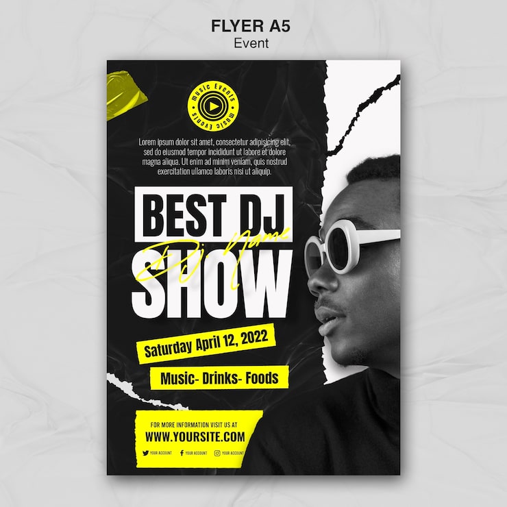 Gratis PSD flyer skabelon til event