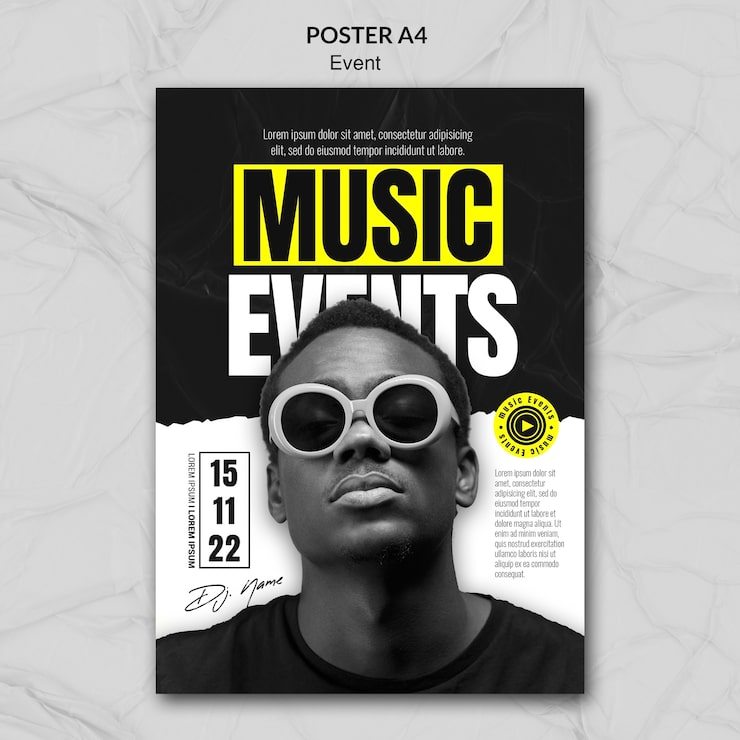 Gratis PSD flyer skabelon til event