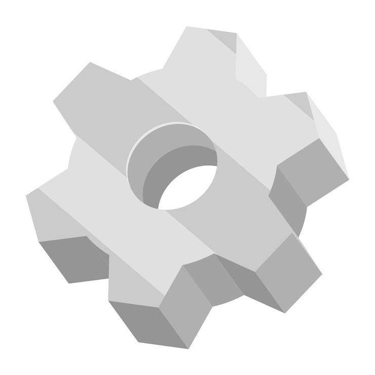 Gratis PSD gear spilikon illustration