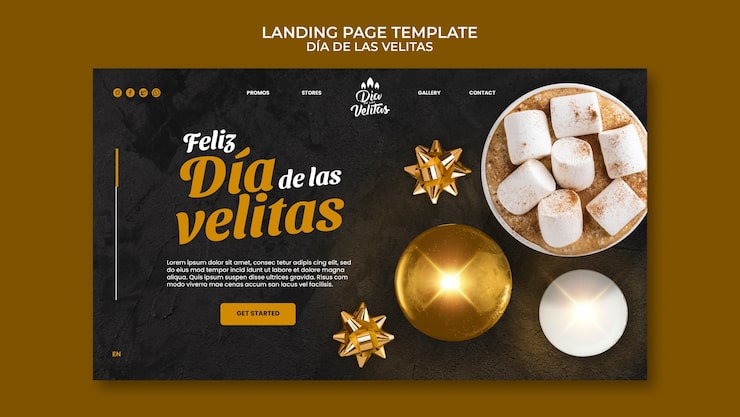 Gratis PSD gradient dia de la velitas skabelon