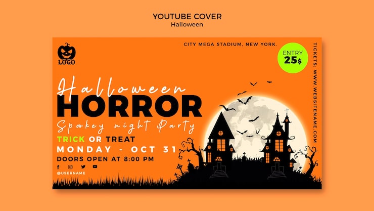 Gratis PSD halloween-mall design