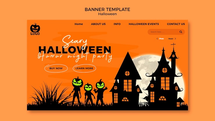 Gratis PSD halloween-mall design