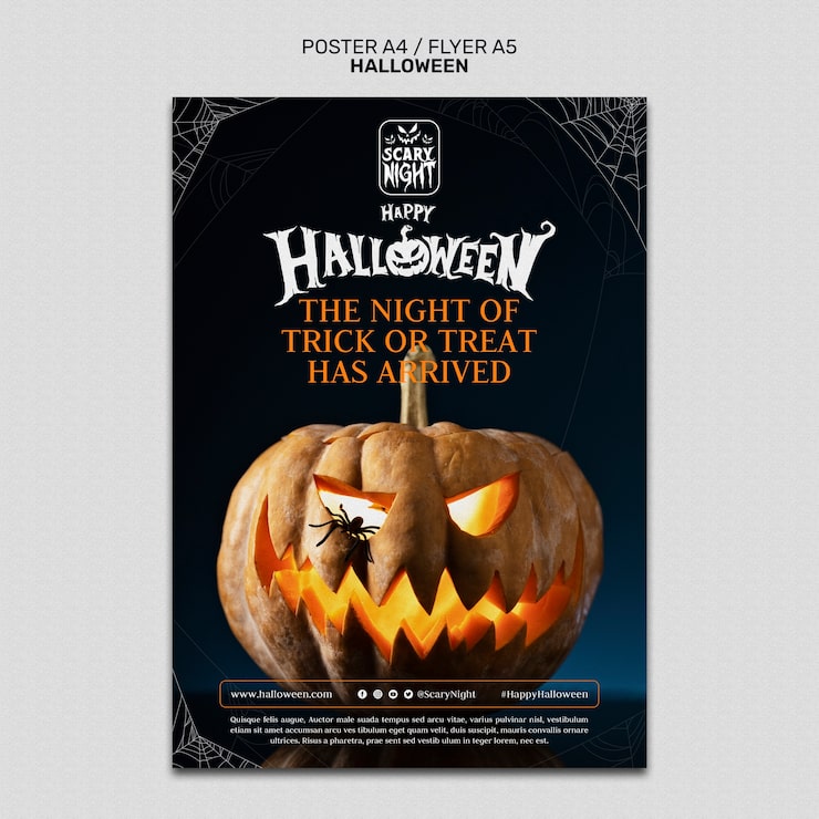 Gratis PSD halloween-mall design