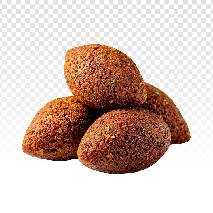 Gratis PSD hög med krispig friterad kibbeh, traditionell mellanösternmat