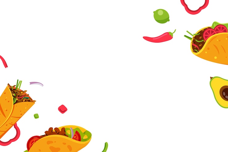 Gratis PSD illustrasjon av meksikansk taco