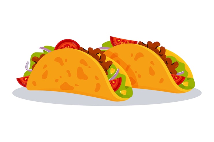 Gratis PSD illustrasjon av meksikansk taco