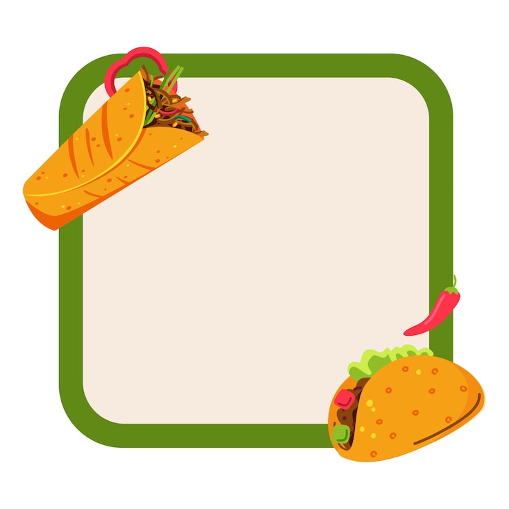 Gratis PSD illustrasjon av meksikansk taco