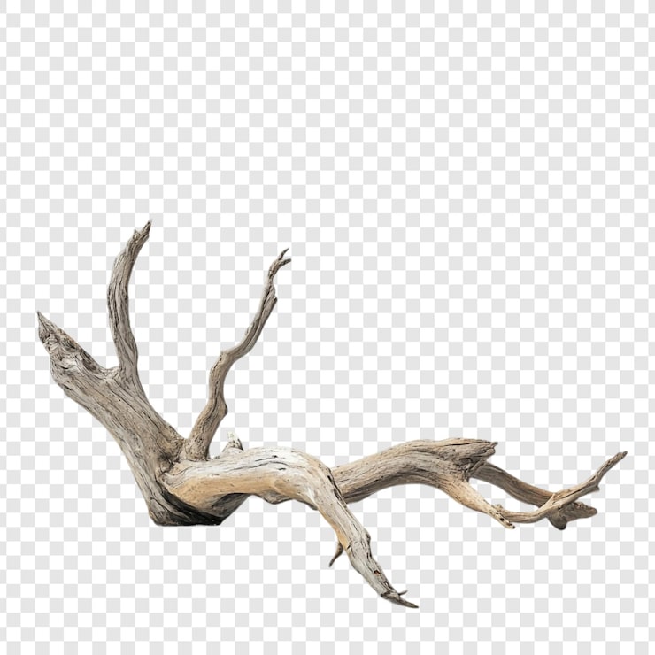 Gratis PSD isolerad vittrad drivvedgren en naturlig grå och beige trästruktur