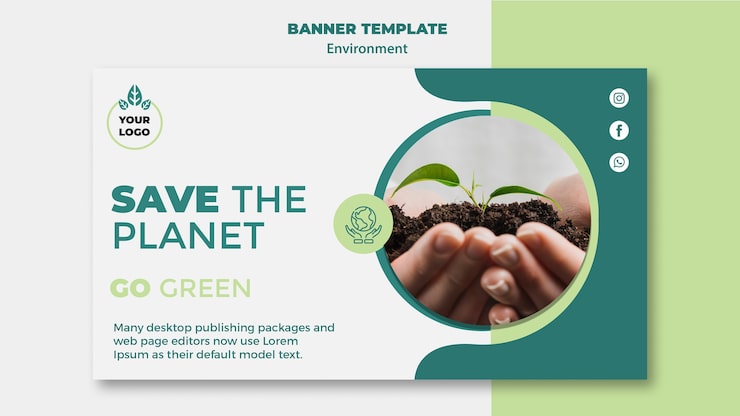 Gratis PSD koncept mockup för rädda planeten