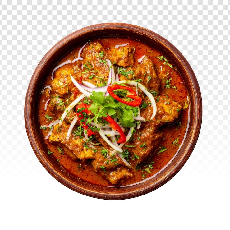 Gratis PSD kryddig indisk kycklingcurryrätt