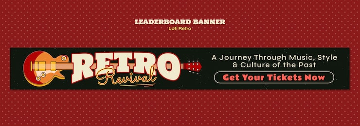 Gratis PSD ledertavlebanner for retro-gjenoppliving