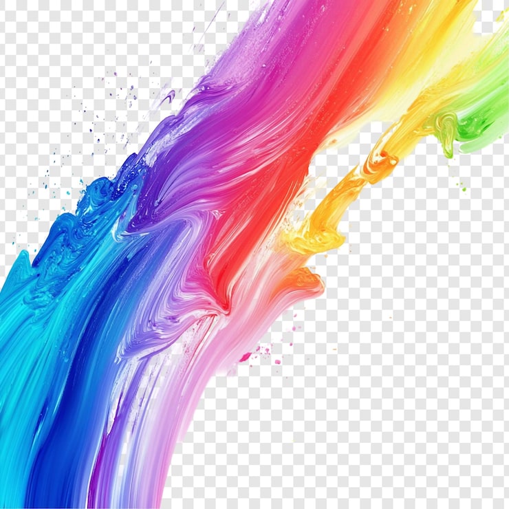 Gratis PSD livlige regnbuefarver abstrakt kunst