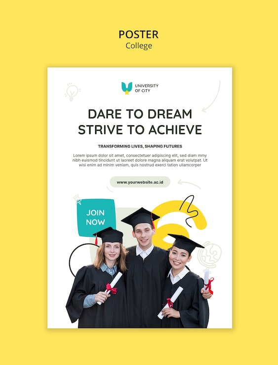 Gratis PSD mall för universitetsdesign