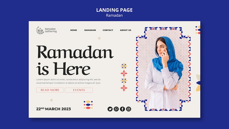 Gratis PSD mallsida för ramadanfirande