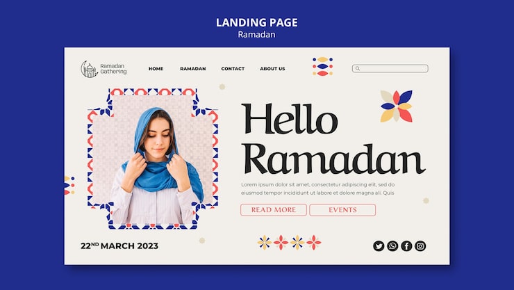 Gratis PSD mallsida för ramadanfirande