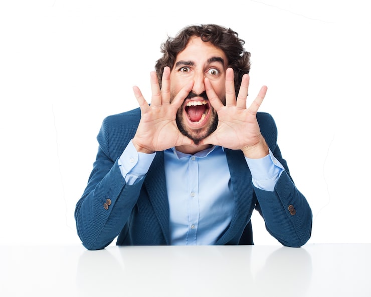 Gratis PSD man som skriker