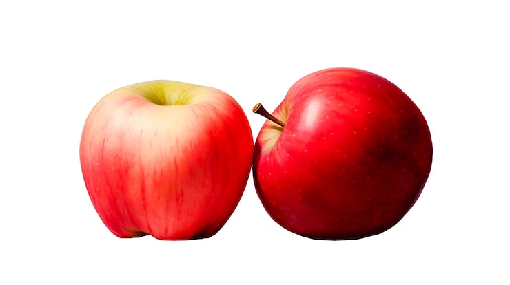 Gratis PSD nærbilde av isolert eple