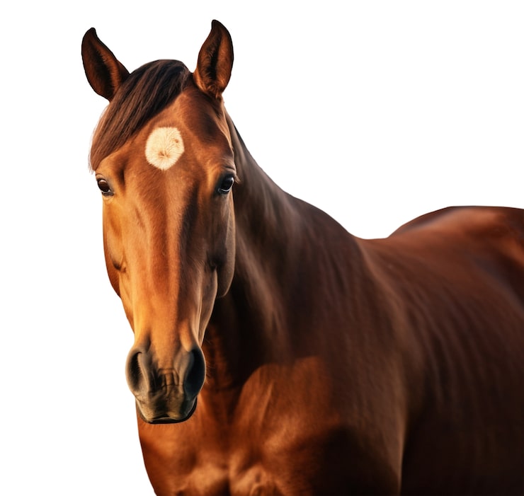 Gratis PSD nærbillede af hest isoleret
