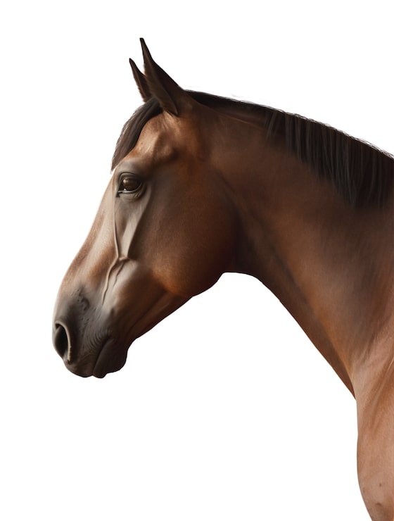 Gratis PSD nærbillede af hest isoleret