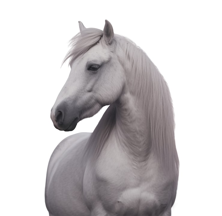 Gratis PSD nærbillede af hest isoleret