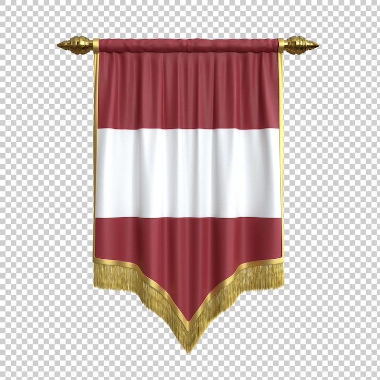 Gratis PSD österrikes flagga på en transparent bakgrund