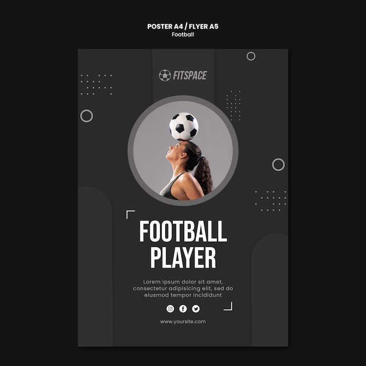 Gratis PSD plakatskabelon til fodboldannonce
