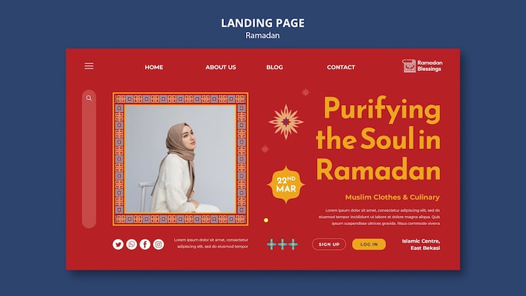 Gratis PSD ramadan-mall med platt design