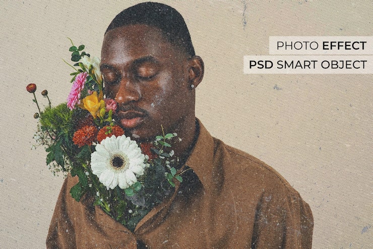 Gratis PSD retro print design