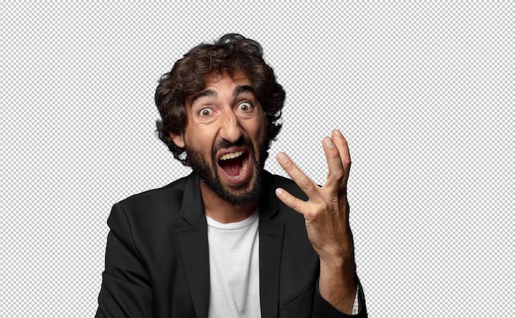 Gratis PSD ser arg, irriterad och frustrerad ut, skriker wtf eller vad är det för fel på dig
