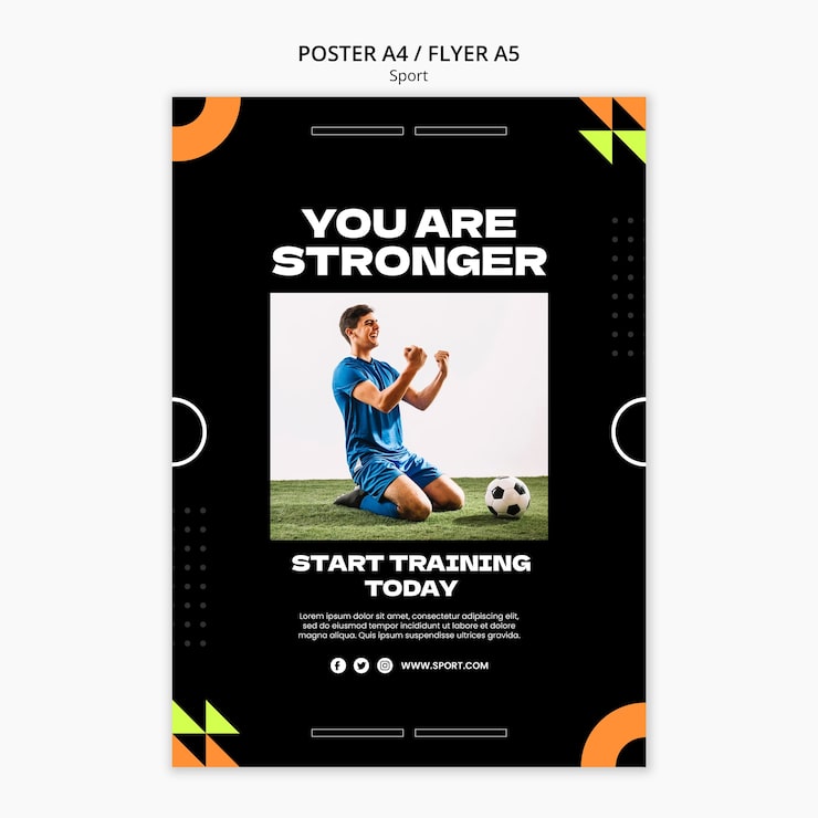 Gratis PSD sportsdesignskabelon