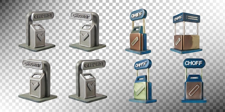 Gratis PSD tankstation pumpe illustrationer til designprojekter