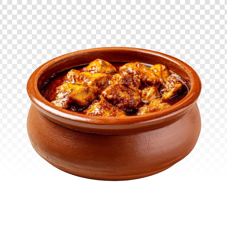 Gratis PSD traditionell köttgryta i lergryta.