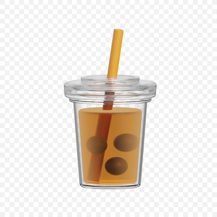 Gratis PSD transparent juice kop ikon isoleret 3d gengivelse illustration