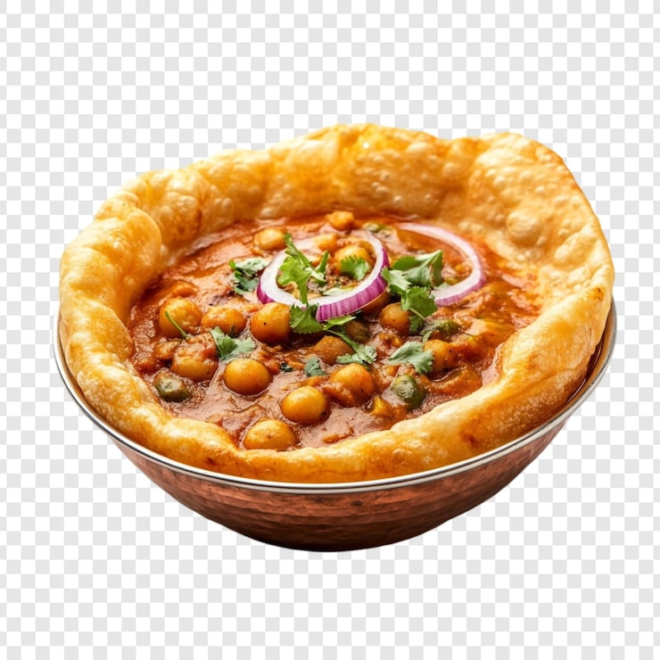 Gratis PSD utsökt chole bhature - en klassisk indisk rätt