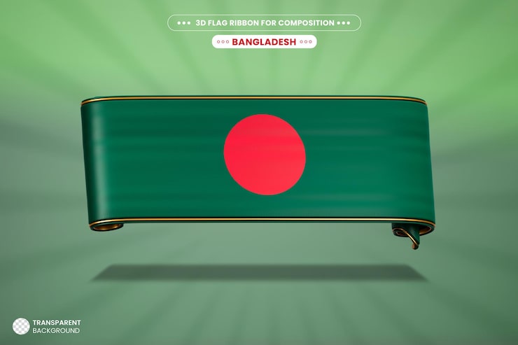 Gratis PSD viftande banderollflagga för bangladesh