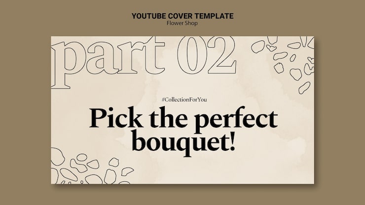Gratis PSD youtube-cover for blomsterbutikk