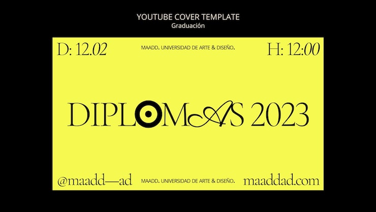 Gratis PSD youtube-covermal for feiring av eksamen
