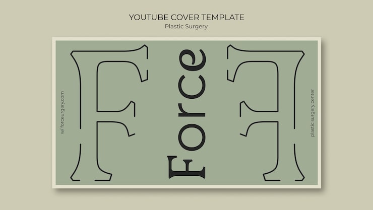 Gratis PSD youtube-omslag for plastisk kirurgi