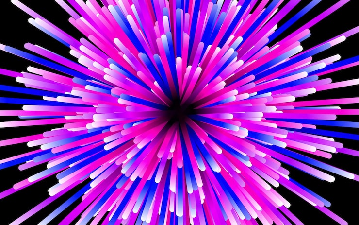 Gratis Vektor abstrakt cirkulært geometrisk baggrund. dynamisk starburst-mønster med fokus på midten