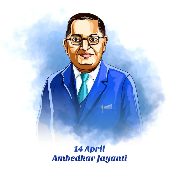 Gratis Vektor ambedkar jayanti-affisch firande bakgrund