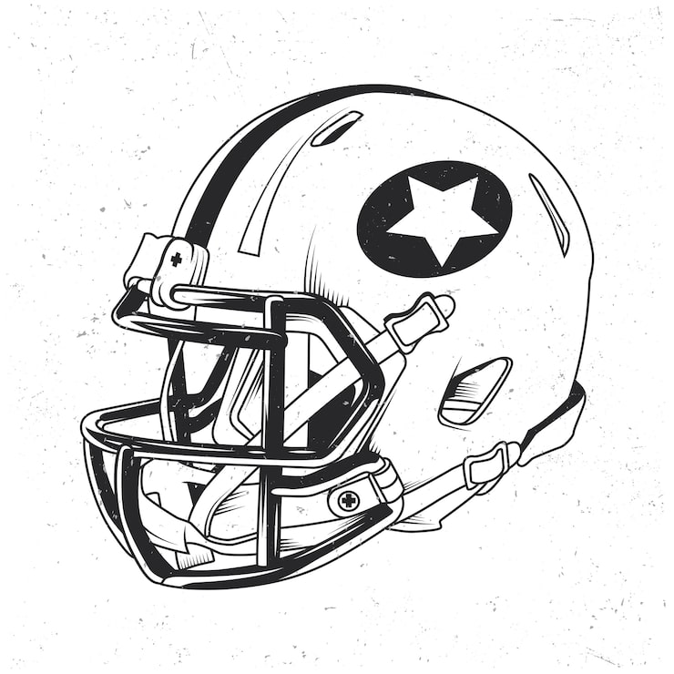 Gratis Vektor amerikansk fotboll hjälm illustration