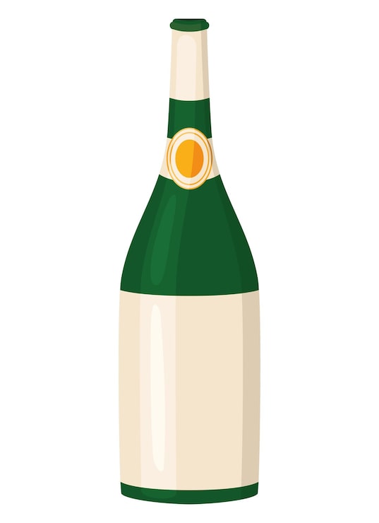 Gratis Vektor champagneflaske design