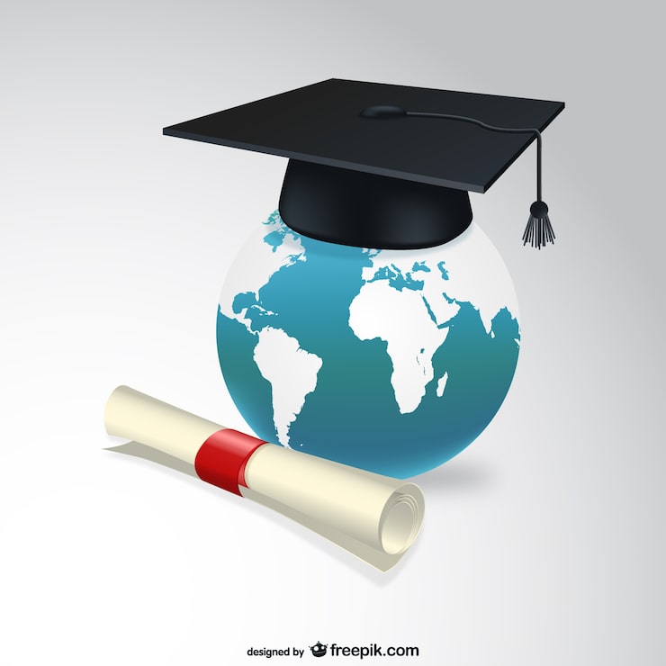 Gratis Vektor college earth
